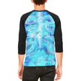 thumbnail image 2 of Halloween Octopus Kraken Skeleton Ribs Costume Mens Raglan T Shirt, 2 of 2