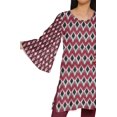 thumbnail image 4 of Moomaya Robes Tuniques Courtes Femmes Manches Kimono Kurti Imprimé Mini Tenue d'Été, 4 of 5