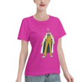 thumbnail image 2 of T-Shirt Basique à Manches Courtes pour Femme une Pièce Singe Jaune, 2 of 6