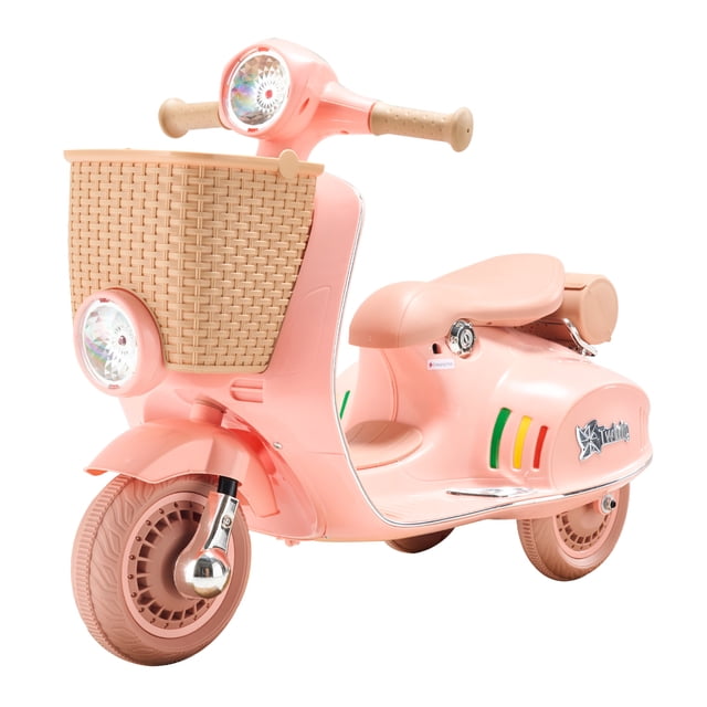 Moto pour Enfants à Chevaucher 12 V Tricycle Électrique avec DEL pour Enfants de 3 Ans et Plus