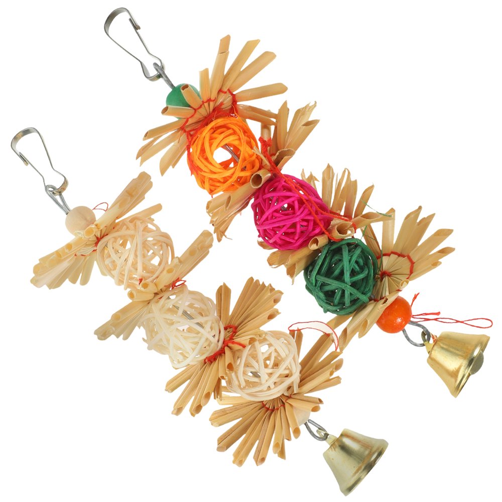 EIMELI 2 Pcs Bird Treats Cockatiel Toy Parrot Biting Toy M