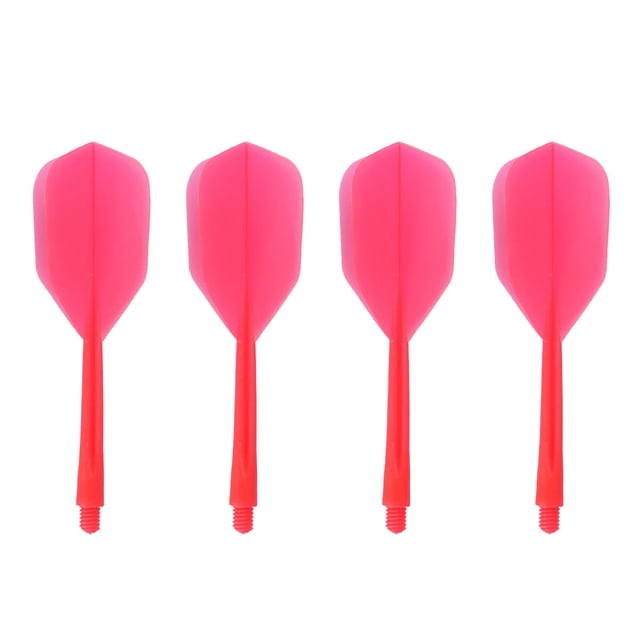 EeaseCA 4 Pcs Ailes de Fléchettes Transparentes à Filetage Fin, Accessoires de Fléchettes pour Vols de Fléchettes, Sports Intérieurs et Extérieurs, Ailes de Queue de Fléchettes (Fin et Petit Filetage, Rouge)