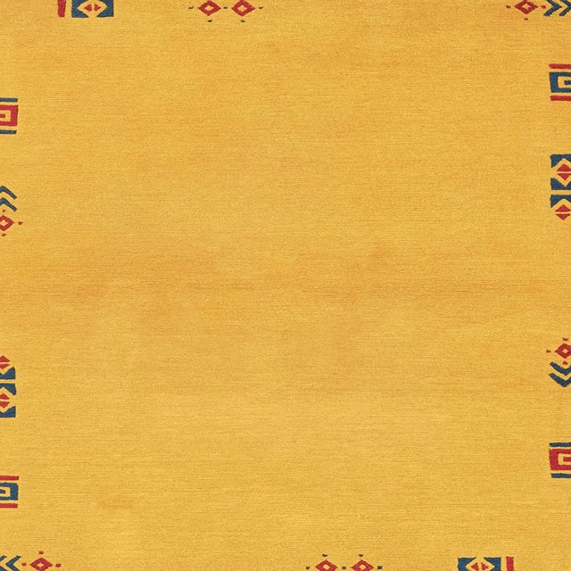 Ahgly Company Tapis d'Intérieur Carrés Abstraits Orange Tapis de Zone Abstraits, 4 Pieds Carré