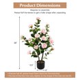 thumbnail image 3 of Gymax 2PCS 38'' Artificial Camellia Tree Faux Floral Plant Fake Tree for Decoration, 3 of 10