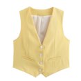 thumbnail image 1 of Timegard Tank Top for Women Button up Vests V Neck Slim Sleeveless Solid Color Top Summer Fashion, 1 of 5