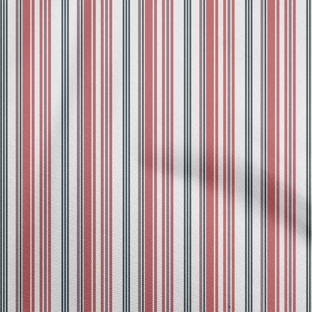 oneOone Soie Tabby Tissu Rouge Rayures Matière de Robe Tissu Imprimé Tissu au Mètre 42 Pouces de Large-1s