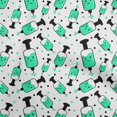 thumbnail image 1 of oneOone Polyester Spandex Sea Green Fabric Medical Virus Sewing Material Print Fabric by The Yard 56 Inch Wide, 1 of 4