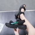 thumbnail image 2 of Leutsin Women's Summer Platform Heel Open Toe Shoes Sports Sandals, 2 of 3