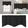 thumbnail image 2 of TIELUTT Door Curtain Kitchen Shading Window Curtain Solid Color Pocket Fan Shaped Curtain Short Curtain 52 X 18 Restroom Curtains for Windows Curtains 84 Linen Shower Curtain 120 X 84 Curtains Curtain, 2 of 8