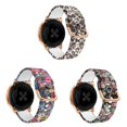 thumbnail image 1 of ALMNVO (Single pack 3pack) 20mm Compatible with Galaxy Watch 5 4 40/44mm Watch 5 Pro 45mm Samsung Galaxy Watch 4 Classic 42/46mm Galaxy Watch Active 2/3 Flower Silicone Pattern Replacement Strap, 1 of 6