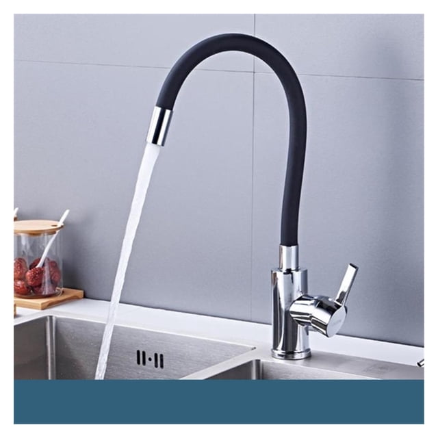 Silica Gel Nose Kitchen Sink Faucet Multiple Colors Available Hot Cold Water Mixer Tap Any Direction Rotating Deck Mount ,Effortless Installation