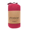 thumbnail image 3 of ienjoy Home Ultra Soft Ensemble de Draps 4 Pcs, Très Grand, Bordeaux, 3 of 5