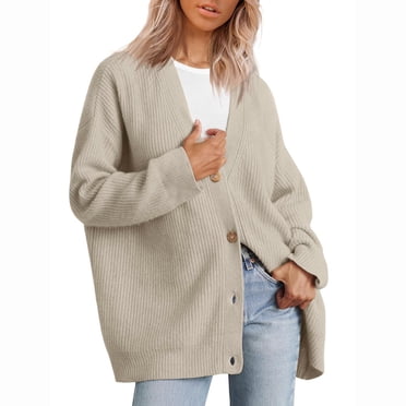 Styesk Cardigan pour Femmes Cardigan Tricoté à Boutons à Manches Longues, Coupe Ample et Tendance pour Femmes