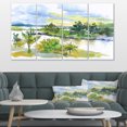 thumbnail image 1 of Aquarelle Forêt d'Automne et Lac - Impression d'Art sur Toile Paysage, 1 of 3