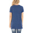 thumbnail image 3 of Birdeem T-Shirt Blouse à Manches Courtes à Col en V Uni pour Femmes, Coupe Ample, 3 of 8