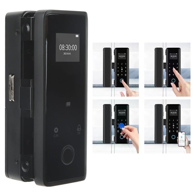 Digital Glass Lock, Keyless Entry Door Lock Fingerprint Smart For Office