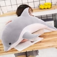 thumbnail image 3 of Simulation Dolphin Plush Toy Dolphin Stuffed Animals Toy for Bedroom Sofa 50cm, 3 of 8