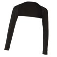 thumbnail image 1 of Solid Shoulder Open Cropped Long Sleeve Modal Full Arm Cover Shrug Coffee, 1 of 9
