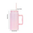 thumbnail image 3 of Fwttom Home Decor Large Capacity Stainless Steel Straw Insulated Travel Mug with Leak Proof Lid and Handle Capacity 1500Ml, 3 of 6