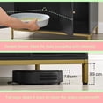 thumbnail image 2 of LEDREM Modern Cat Litter Box Furniture - Hidden Enclosure with Scratching Mat, Dual Doors, Side Table Function, Black and Gold, 2 of 5