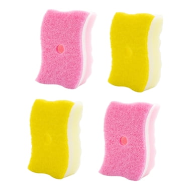 Birdeem S Wave Dishwashing Sponge Dishwashing Cloth, Thickened Double Sided Absorbent Kitchen Cleaning Brush Dishwashing Sponge Scrubbers, Set of Four.