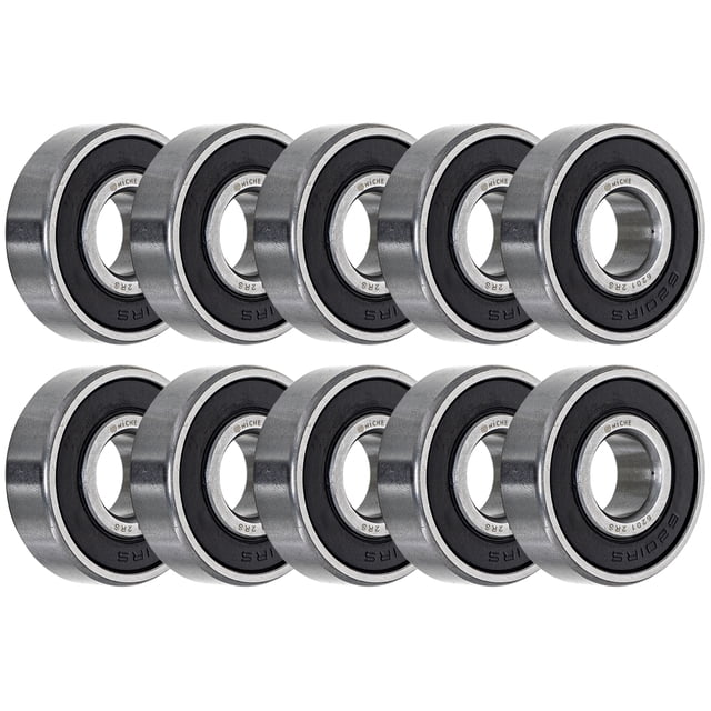 Niche Roulement de Roue 6201-2RS 12x32x10 mm Rangée Simple Gorge Profonde Lot de 10 519-CBB2247R