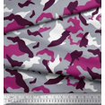 thumbnail image 2 of Soimoi Rayon Crepe Fabric Two Tone With White Camouflage Print Sewing Fabric Yard 46 Inch Wide, 2 of 3