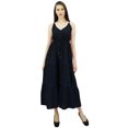 thumbnail image 1 of Bimba Women's Sundress Long Maxi Drawstring Waist Spaghetti Strap Dresses, 1 of 9