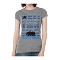 thumbnail image 1 of Womens California Republic Blue Tribal Pattern Black T-Shirt - Heather - Small, 1 of 1