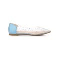 thumbnail image 3 of BLISSFUL STEP Chaussures Décontractées pour Femmes Bout Pointu Ballerines à Strass Transparents Bleu Lac 7,5, 3 of 7