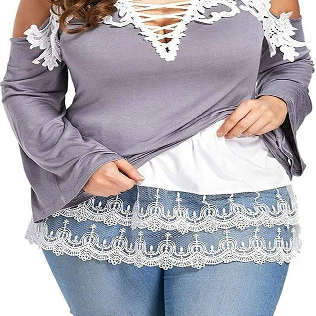 Rallonge de Chemise Mini pour Femmes à Superposition Réglable, Faux Haut, Bas Balayé, Grande Taille, Noir XXXXXL