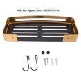 thumbnail image 2 of Bathroom Shelves European Style Rustproof Antique Aluminum Wall Bathroom Shelf Rustproof Floating Wall Shelf with 2 Hooks for Bathroom Kitchen Cabinet, 2 of 9