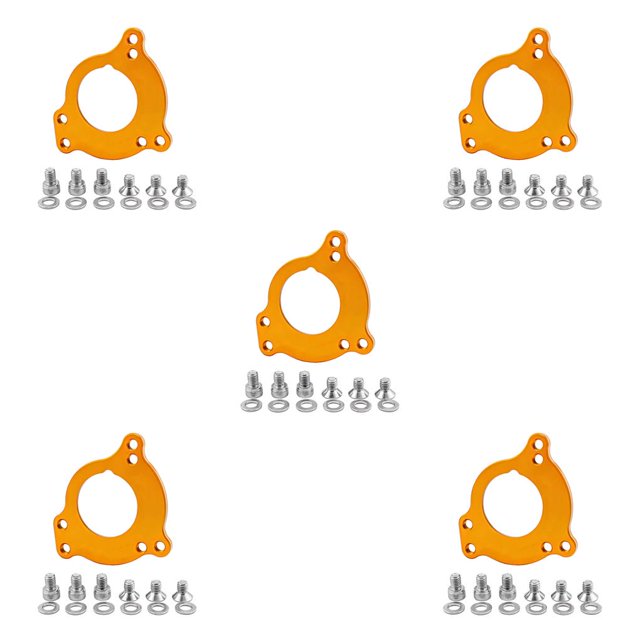Maoww Bike Adapter Plate Chain Guide Aluminum Alloy Conversion Replacement Parts Biking Portable Repairing Accessory Gold 5Set