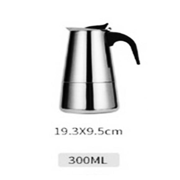 Stainless Steel Italian Espresso Coffee Stovetop Coffee Maker Moka Pot Percolator (6 Cup/300 ML)