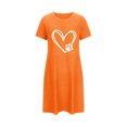 thumbnail image 4 of Rbaofujie Pyjama d'Été pour Femmes Robe de Nuit Courte Surdimensionnée pour Femmes Imprimée à Col Rond et Manches Courtes Robe Pyjama Mignonne, 4 of 4