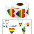 thumbnail image 2 of thinsony 500x/Roll Rainbow Heart Sticker Valentine'S Day Sealing Labels Self Adhesive, 2 of 4