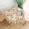 thumbnail image 3 of Nappe d'Extérieur Orange Brûlé d'Automne Ronde 70 Pouces, Nappe Feuilles Aquarelle, Polyester Résistant aux Taches Feuilles d'Automne Déco Saisonnière Petites Housses de Table pour Cuisine Salle à Manger Fêtes Pique-Nique, 3 of 6