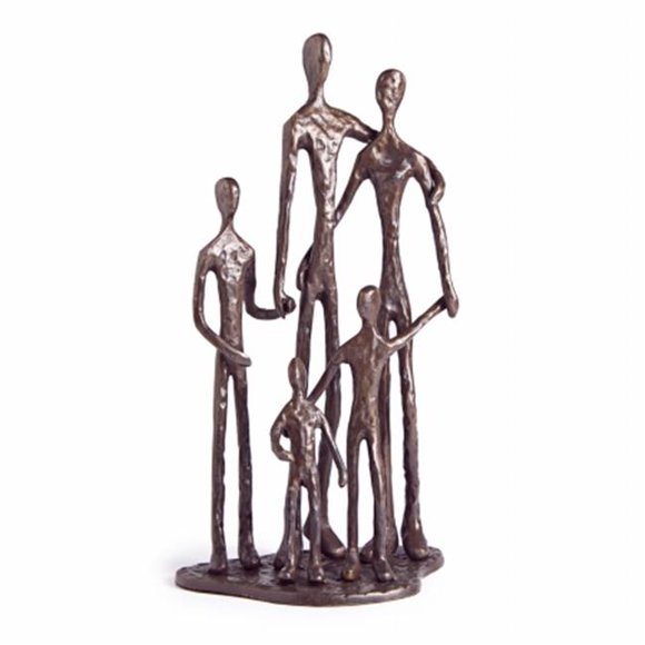 Danya B. ZD11021 Family of Five Bronze Sculpture