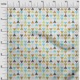 thumbnail image 2 of oneOone Tissu Popeline de Coton Tissu Ikat Triangle Imprimé au Mètre 56 Pouces de Large, 2 of 4