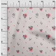 thumbnail image 2 of oneOone Silk Tabby Ivory Fabric Floral Sewing Craft Projects Fabric Prints By Yard 42 Inch Wide, 2 of 4