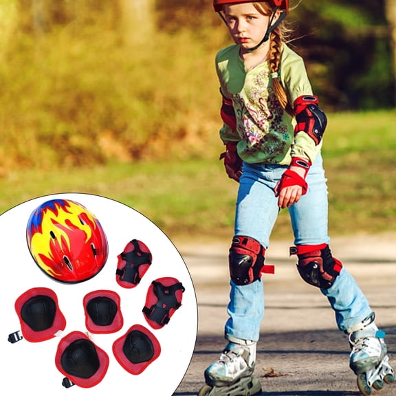 Sentmoon Aubaines du Jour Liquidation Prime Ensemble 7 Pcs Enfants Casque Genouillère Coudière Vélo Patin Bicyclette Protections jusqu'à 50 % de Rabais