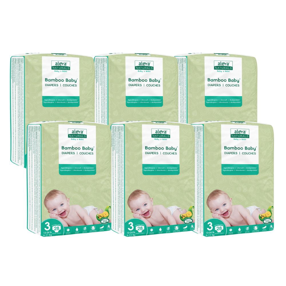 Aleva Naturals® Bamboo Baby Training Pants, Economy pack (Size 5) - 144 Count