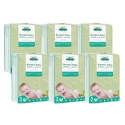 Aleva Naturals® Bamboo Baby Diapers, Economy pack (Size 3) - 168 count