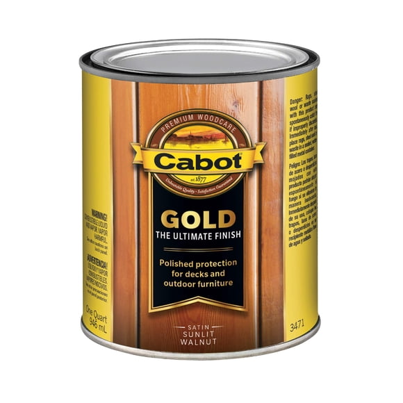 Cabot 140.0003471.005 Teinture Finition Or, Quart, Noyer Ensoleillé