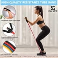 thumbnail image 2 of Bandes de Résistance Simples avec Poignées - Bandes d'Exercice Bandes d'Entraînement Bandes de Poids pour Physiothérapie, Entraînement de Résistance, Entraînements à la Maison, Ancrage de Porte et Guide d'Entraînement Inclus, 2 of 5