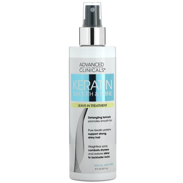 Advanced Clinicals, Keratin Smooth & Shine, Leave-In Treatment, 8 fl oz (237 ml)