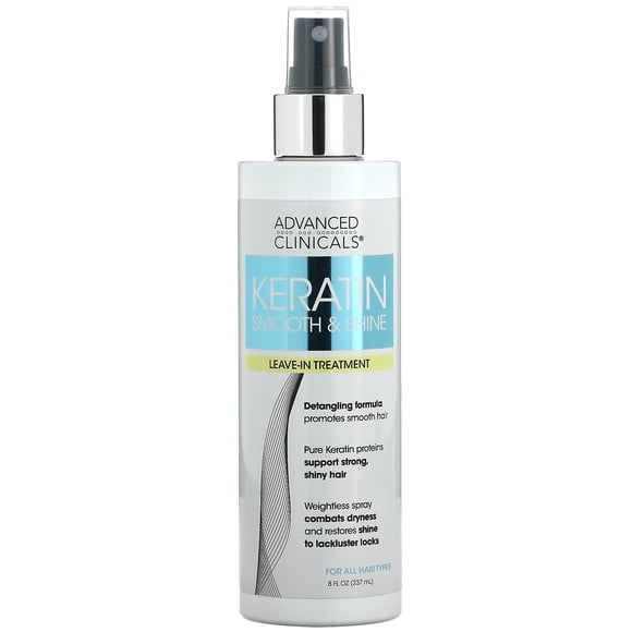 Advanced Clinicals, Keratin Smooth & Shine, Leave-In Treatment, 8 fl oz (237 ml)