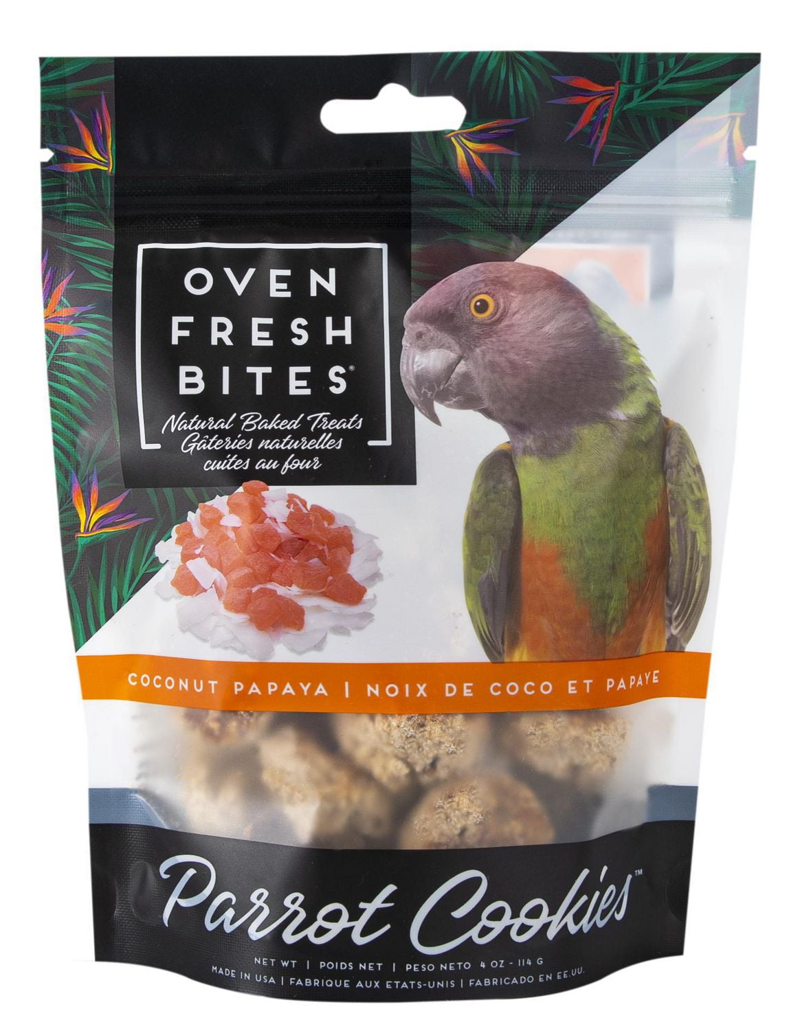 Oven Fresh Bites Gâteries Naturelles pour Oiseaux au Four à la <br>Noix de Coco et Papaye