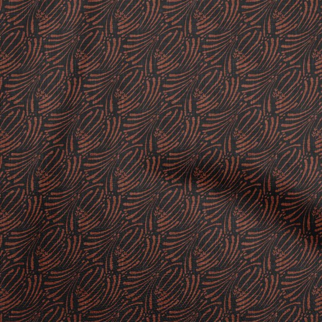 oneOone Viscose Chiffon Brown Fabric Abstract Fabric For Sewing Printed Craft Fabric By The Yard 42 Inch Wide