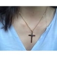thumbnail image 2 of 24K Gold Chain Style Cross Pendant Necklace 18",20",22",24", 2 of 5
